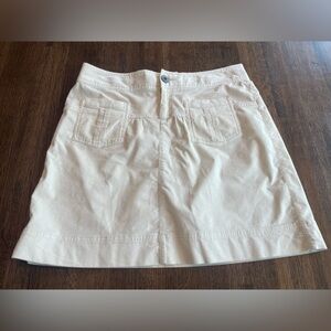 Athleta Cream Corduroy Skirt - Size 10